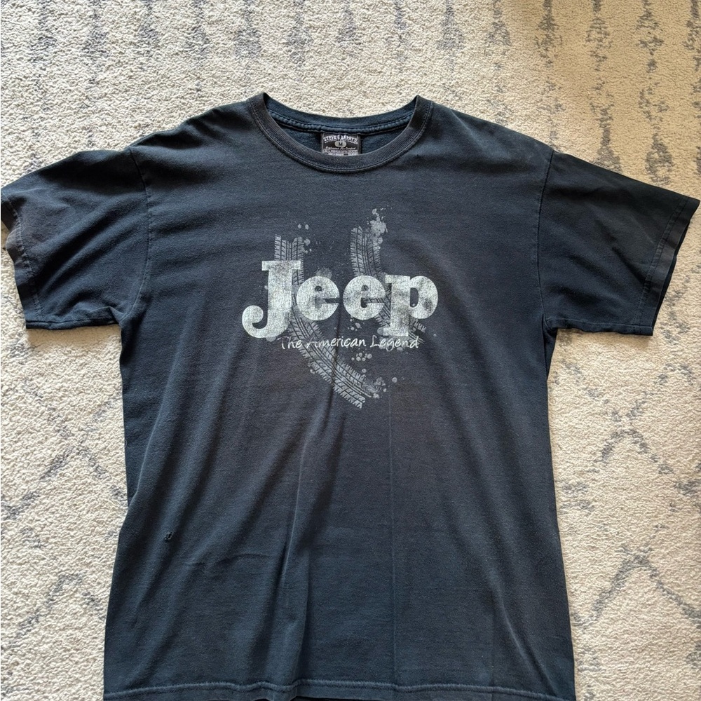 Vintage Jeep Black Men's T-Shirt